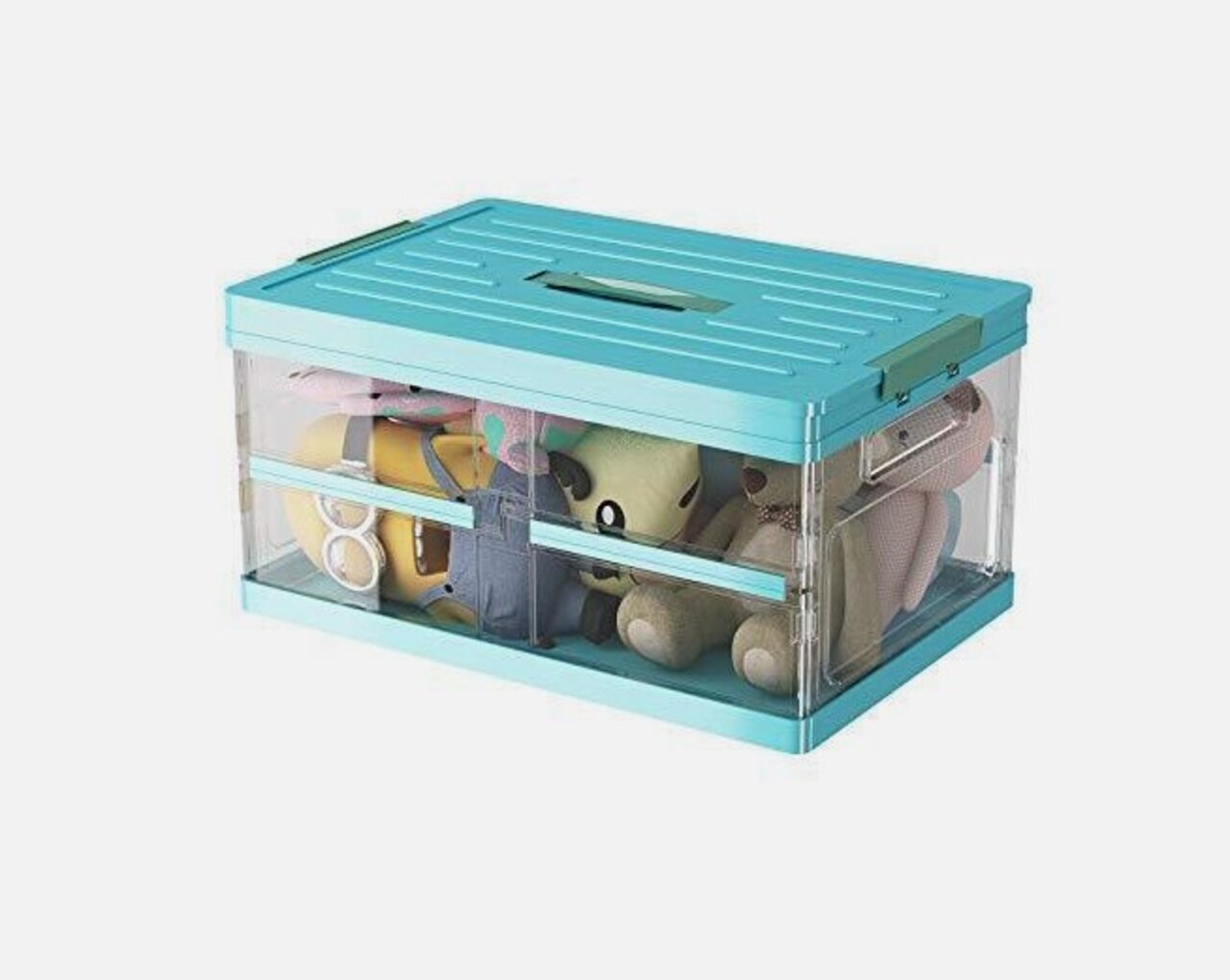 Stackable Clear Latch Storage Box Collapsible Storage Bins with Lids